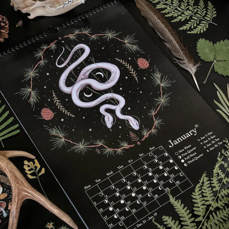 2025 Dark Forest Lunar Calendar awishday