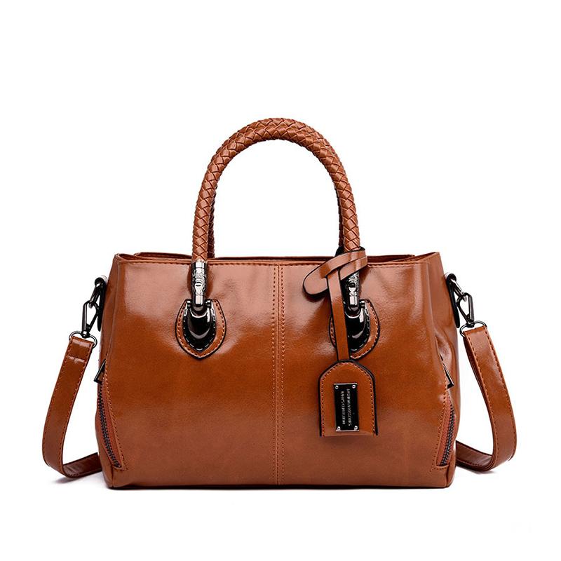 Boston leather handbag for women