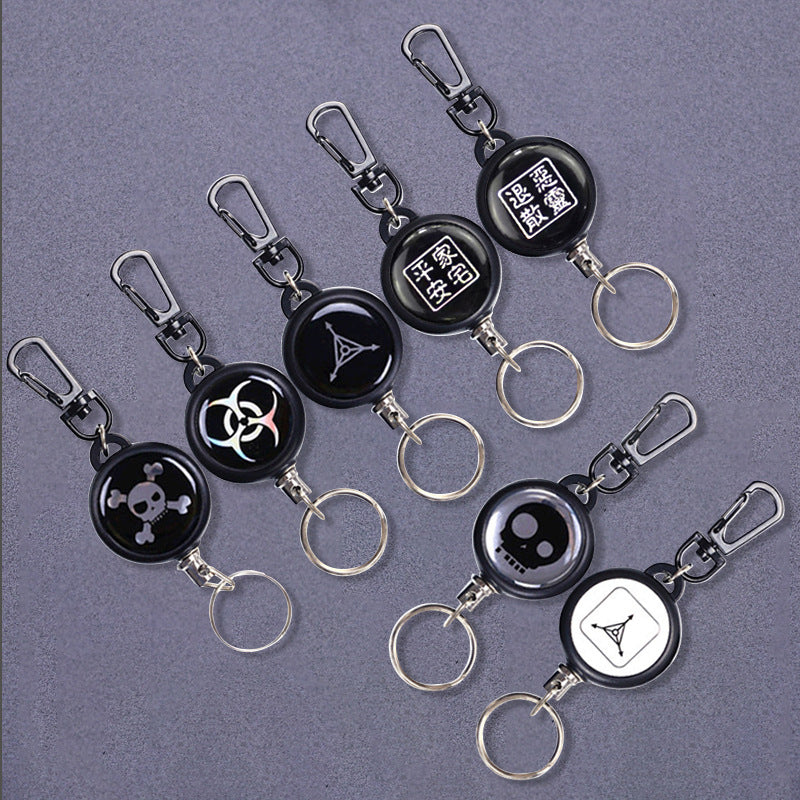 Keychain With Retractable Wire Cord (3 Pcs)