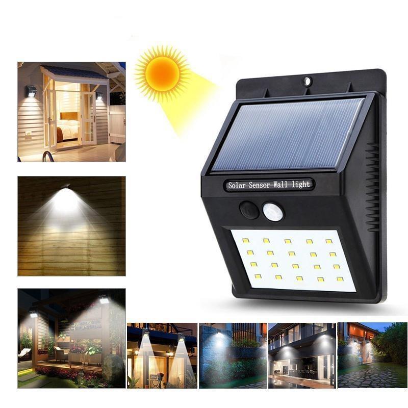 20 LED Solar Lamps Outdoor