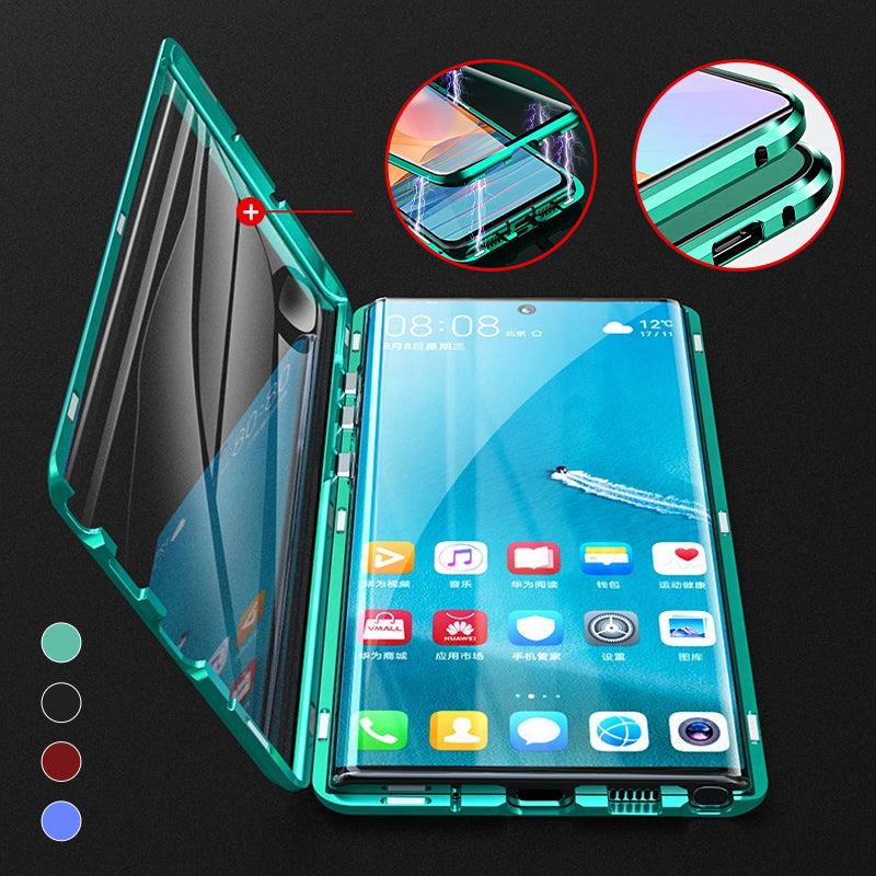 Magnetic Tempered Glass Double-sided Phone Case For Samsung