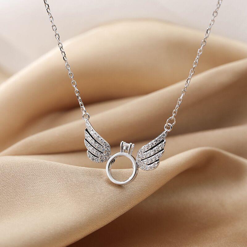 925 Sterling Silver Angel Wing Necklace