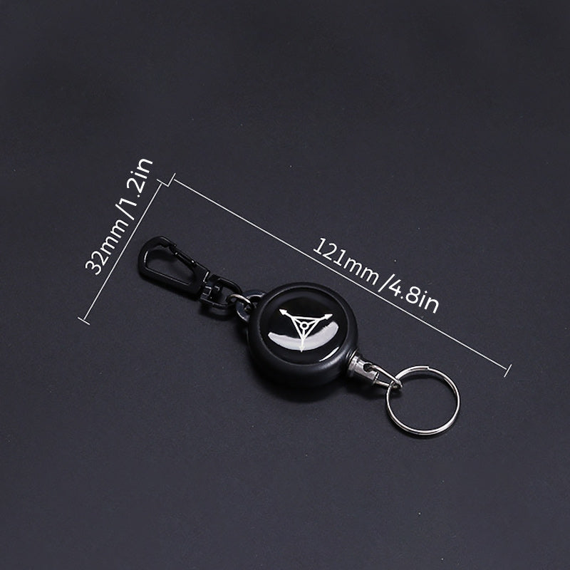 Keychain With Retractable Wire Cord (3 Pcs)