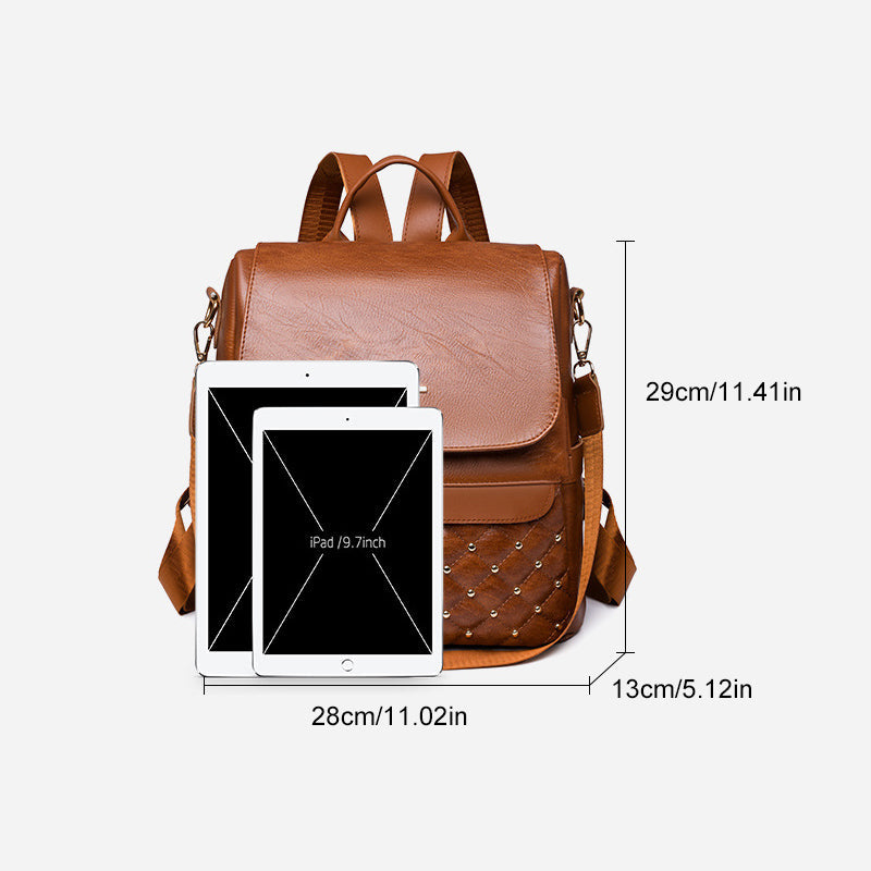 Multipurpose Anti-theft Travel Soft Leather Casual Bag