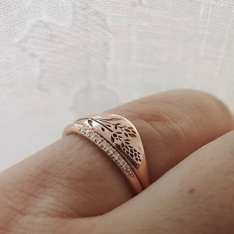 Unique Gold Lavender Ring