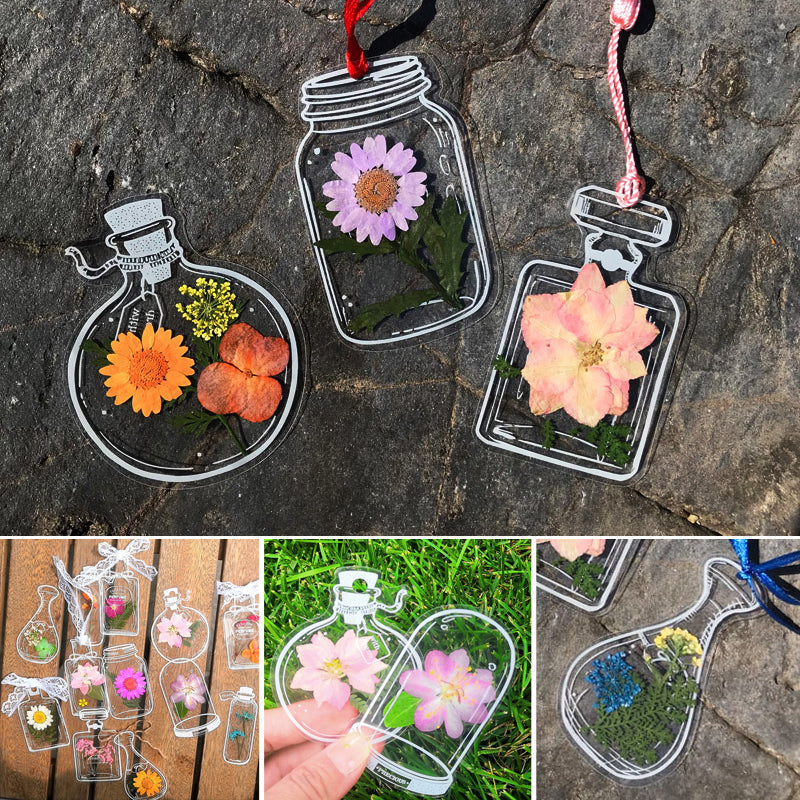 🌸Transparent DIY Bookmarks Set (Without Dried Flowers)