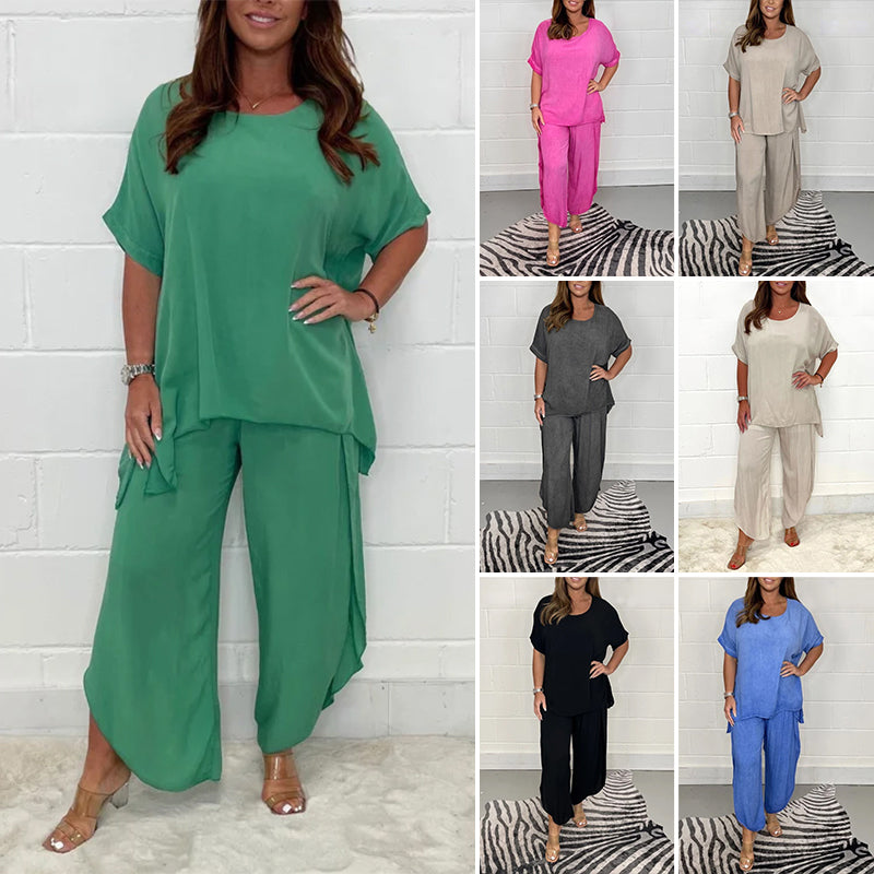 2-Piece Sleeved Trouser Suit